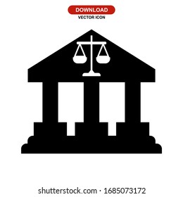 court icon or logo isolated sign symbol vector illustration - high quality black style vector icons
