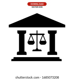 court icon or logo isolated sign symbol vector illustration - high quality black style vector icons
