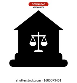 court icon or logo isolated sign symbol vector illustration - high quality black style vector icons

