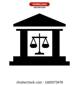 court icon or logo isolated sign symbol vector illustration - high quality black style vector icons
