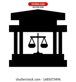 court icon or logo isolated sign symbol vector illustration - high quality black style vector icons
