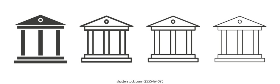 Court icon pack. vector illustration
