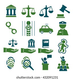court icon set