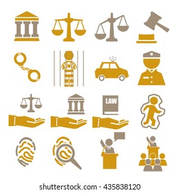 court icon set