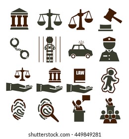 court icon set