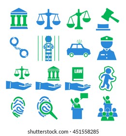 court icon set