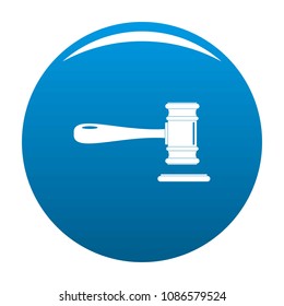 Court icon. Simple illustration of court vector icon for any design blue