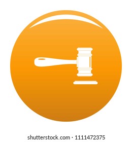 Court icon. Simple illustration of court vector icon for any design orange