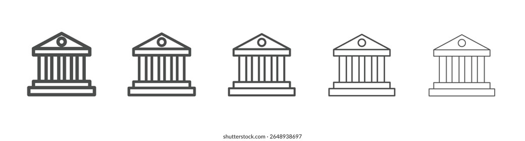 Icono de la corte Signo de Vector aislado simple