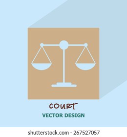 Court icon. Vector design.