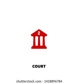 court icon. court vector design. sign design. red color