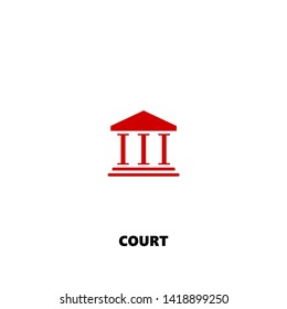 court icon. court vector design. sign design. red color