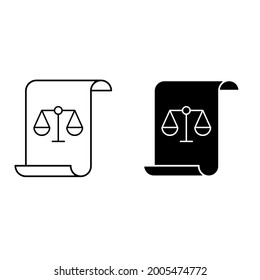 Court icon vector set. justice illustration sign collection. law symbol or logo.