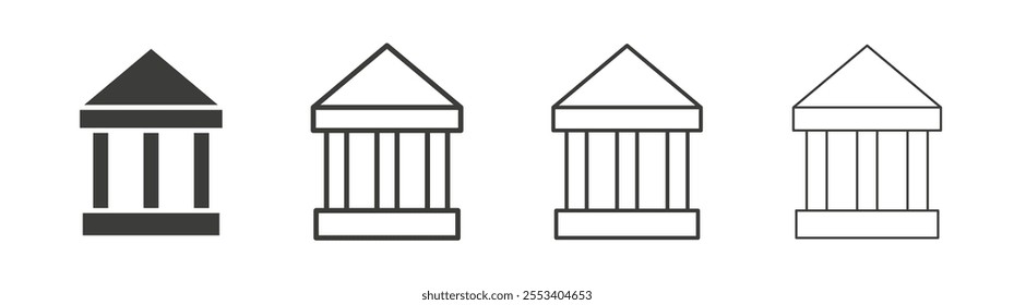 Court icons collection. vector set in black color