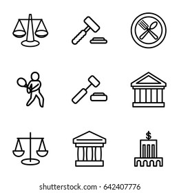 Court Icon Set Vector Design Element Stock Vector (Royalty Free ...