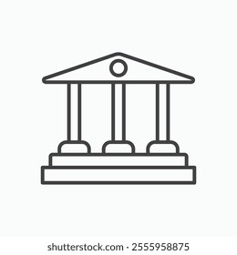 Court isolated icon. vector illustration.