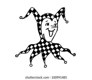 Court Jester - Retro Clipart Illustration