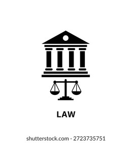 Ícone do acórdão do Tribunal Simples delineamento fino.