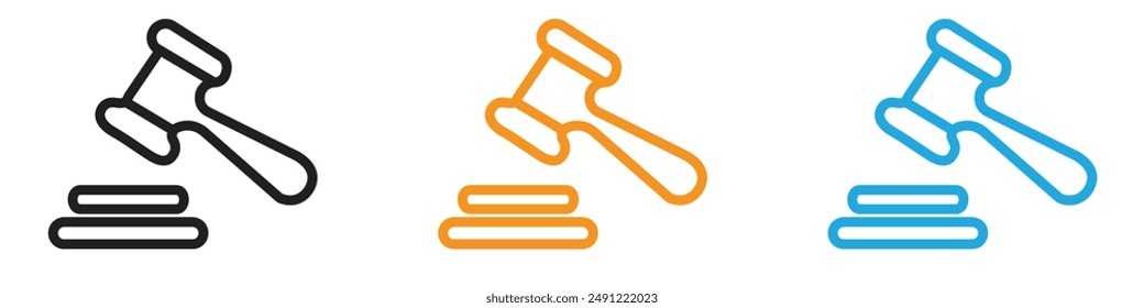 Vector logo de la sentencia del tribunal fijó la colección para el App del Web ui