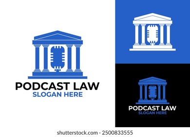 Court Law Podcast Logo Design