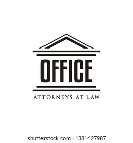 Court Legal Bank Office Government Building logo design