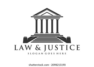 Court Legal Bank Office Government Building logo design
