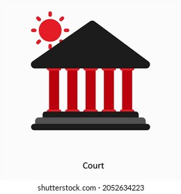 Court or Legal Icon Concept