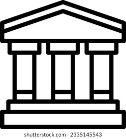 Court Line Icon - Single Icon, Vector