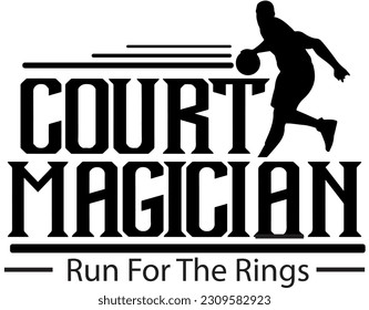 Court Magician basketball logo for sport lover t shirt, sport t shirt typogrpahy, Font-astic Tee, Typeface Tee, Calligraphy-inspired Shirt