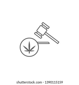 court, marijuana icon. Element of marijuana icon. Thin line icon for website design and development, app development. Premium icon