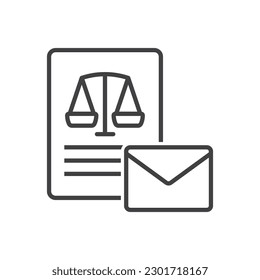 Icono de mensaje de corte - Icono de correo electrónico de corte