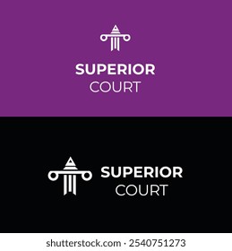 Court modern minimalist company business logo 