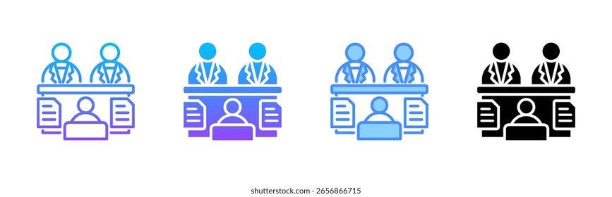 Court Multi Style Icon Set
