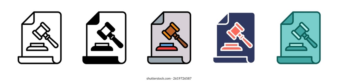 Court Order Icon multiple Vector Illustration