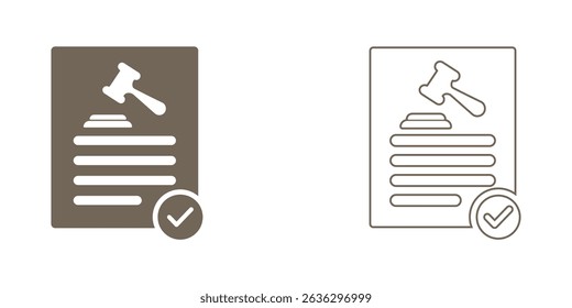 COURT ORDER icon set. Vector solid icons collection. Solid and line icon style.