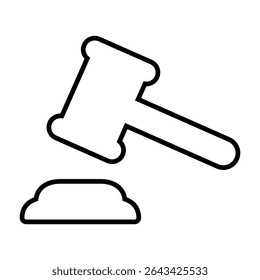 court order line icon design. court order thin black outline symbol vector illustration. editable stroke icon on transparent background.