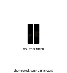 court plaster icon vector black design