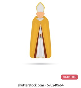 Court priest color flat icon for web and mobile design