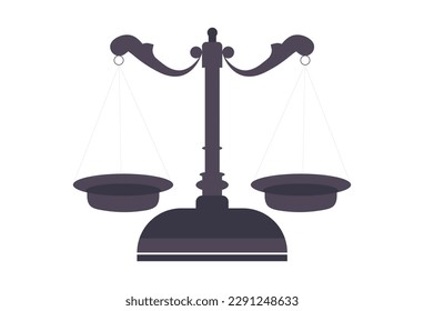 court scales icon, is a vector illustration, very simple and minimalistic. With this court scales icon you can use it for various needs. Whether for lawyer, justice, or visual court  design purposes