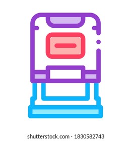 court seal icon vector. court seal sign. color symbol illustration