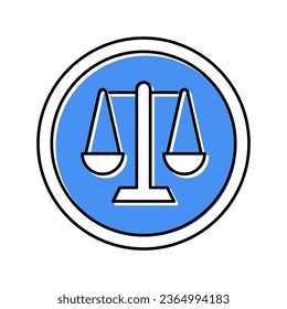 court sign color icon vector. court sign sign. isolated symbol illustration