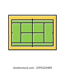 court tennis playground color icon vector. court tennis playground sign. isolated symbol illustration