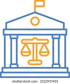 Court vector icon. Can be used for printing, mobile and web applications.