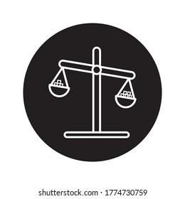 Court vector icon. Illustration isolated for graphic and web design on white background