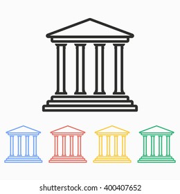 Court  vector icon. Illustration isolated on white  background for graphic and web design.