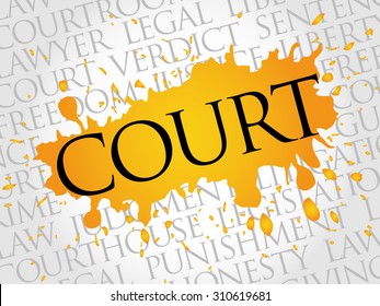 Court word cloud concept