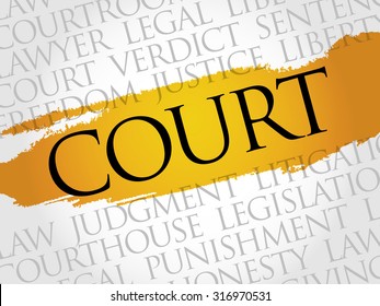 Court word cloud concept