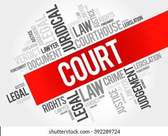 Court word cloud concept