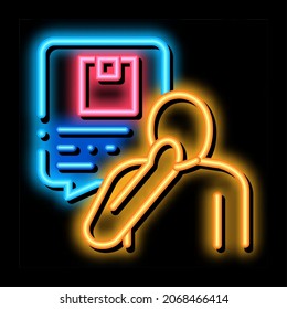 courtesy company employee neon light sign vector. Glowing bright icon courtesy company employee sign. transparent symbol illustration