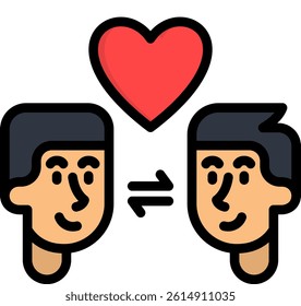 Courtesy Icon Lineal Color Vector Illustration